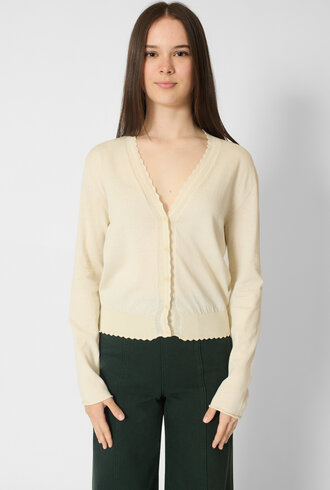 MJW. Organic Cotton Cardigan Natural
