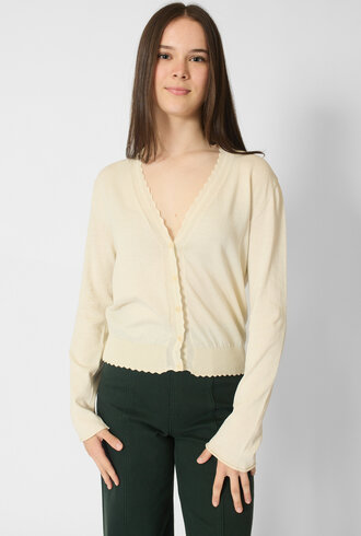 MJW. Organic Cotton Cardigan Natural