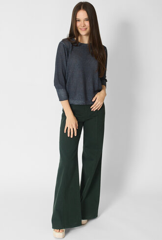 MJW. Linen Cotton Crew Navy