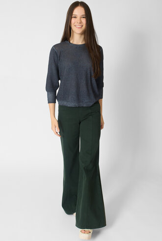 MJW. Linen Cotton Crew Navy