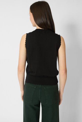 MJW. Organic Cotton Vest Black