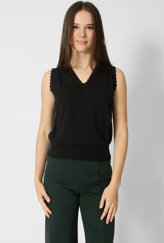 MJW. Organic Cotton Vest Black