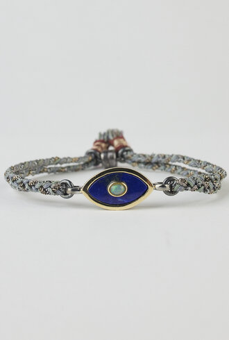 Patricia Arango Mini Evil Eye Bracelet Lapis
