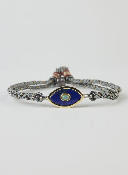 Patricia Arango Mini Evil Eye Bracelet Lapis