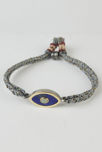 Patricia Arango Mini Evil Eye Bracelet Lapis