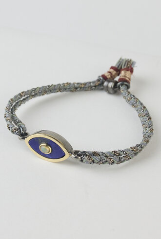 Patricia Arango Mini Evil Eye Bracelet Lapis