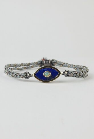 Patricia Arango Mini Evil Eye Bracelet Lapis