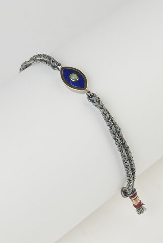 Patricia Arango Mini Evil Eye Bracelet Lapis