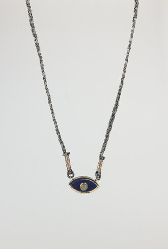 Patricia Arango Mini Evil Eye Necklace Lapis