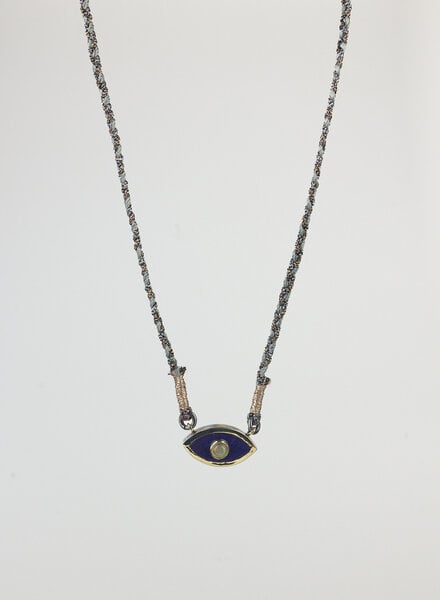 Patricia Arango Mini Evil Eye Necklace Lapis