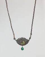 Patricia Arango Diamond Eye Necklace Emerald