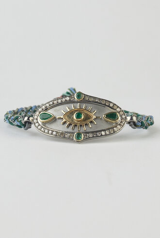Patricia Arango Evil Eye Bracelet Emerald
