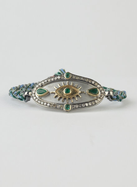 Patricia Arango Evil Eye Bracelet Emerald