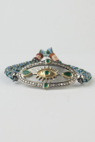 Patricia Arango Evil Eye Bracelet Emerald