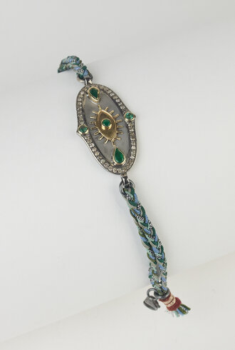 Patricia Arango Evil Eye Bracelet Emerald