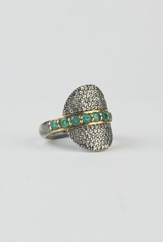 Patricia Arango Diamond  Ring Emerald