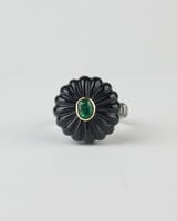 Patricia Arango Onex Flower Ring Emerald