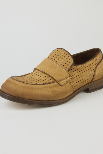 Shoto Perforated Loafer Dive Tabaco