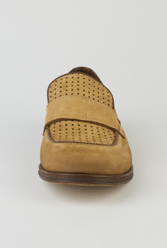 Shoto Perforated Loafer Dive Tabaco