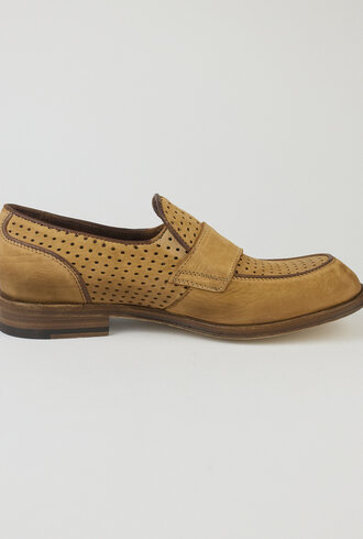 Shoto Perforated Loafer Dive Tabaco