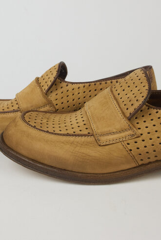 Shoto Perforated Loafer Dive Tabaco