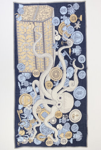 Inouitoosh Oblong Octopus Scarf Emerald
