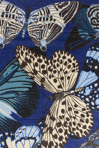 Inouitoosh Oblong Papillons Scarf Navy