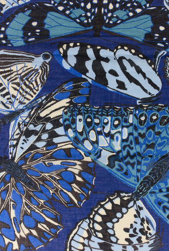 Inouitoosh Oblong Papillons Scarf Navy