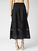 The Great The Rosette Crochet Canary Skirt Black