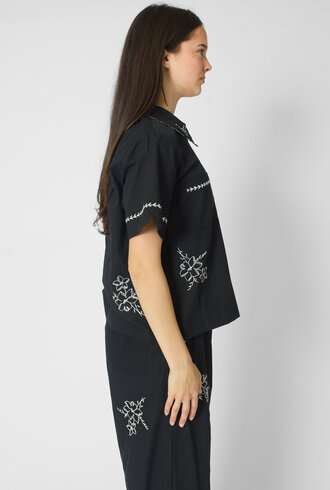 The Great The Bowling Shirt with Hanky Embroidery Black