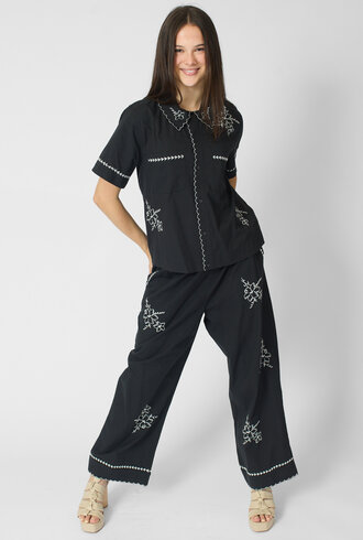 The Great The Bowling Shirt with Hanky Embroidery Black