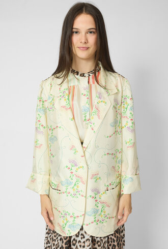 La Prestic Ouiston Elichou Blazer Broderie Ecru