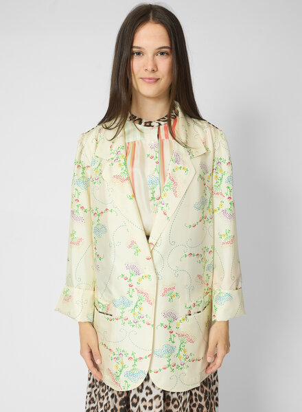 La Prestic Ouiston Elichou Blazer Broderie Ecru