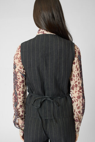 Diega Gapio Vest Noir/Ecru