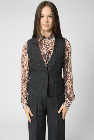 Diega Gapio Vest Noir/Ecru