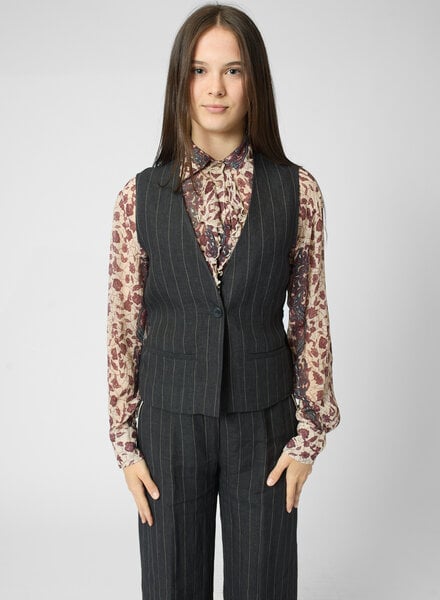 Diega Gapio Vest Noir/Ecru
