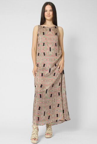 Diega Ruca Dress Ecru /Camel