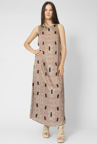 Diega Ruca Dress Ecru /Camel