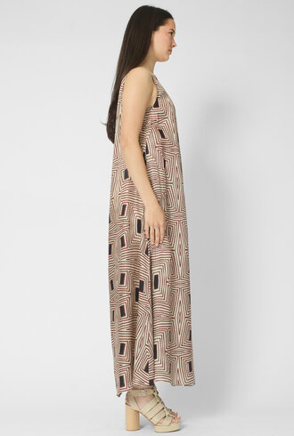 Diega Ruca Dress Ecru /Camel