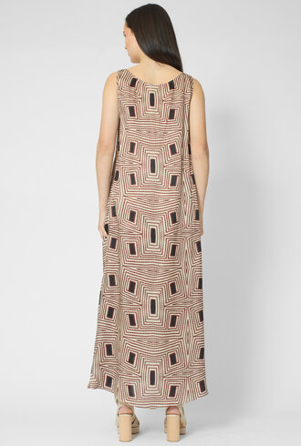 Diega Ruca Dress Ecru /Camel