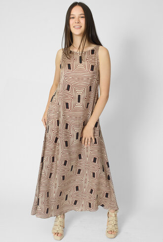 Diega Ruca Dress Ecru /Camel