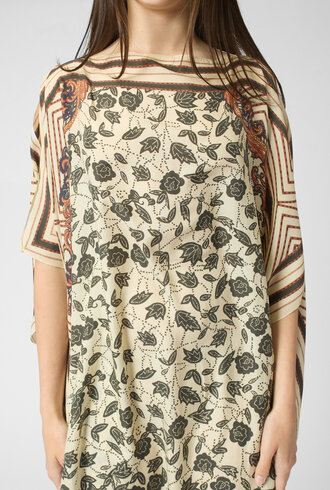 Diega Rafeo Dress Noir/Ecru