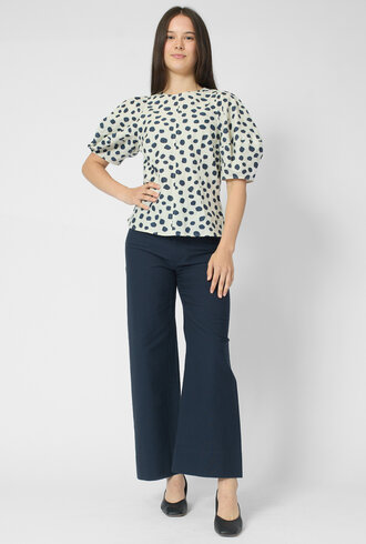 Apiece Apart Lino Top Yoyoi Cream and Navy