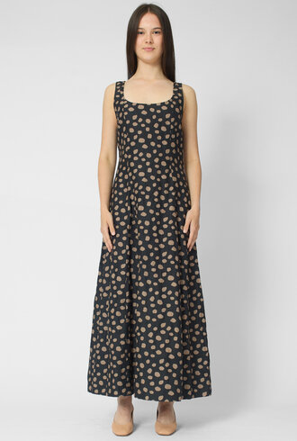 Apiece Apart Ballet Tank Dress Black and Camel