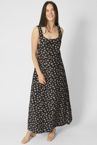 Apiece Apart Ballet Tank Dress Black and Camel