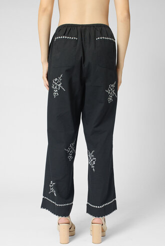The Great  Weekend Pant Hanky Embroidery Black