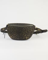 Jerome Dreyfuss Lino Banana Leopard Pouch  Kaki
