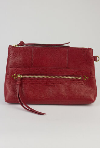 Jerome Dreyfuss Lucky Clutch L Carmin
