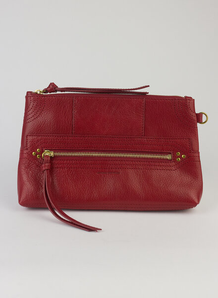 Jerome Dreyfuss Lucky Clutch L Carmin