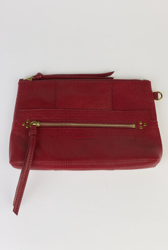 Jerome Dreyfuss Lucky Clutch L Carmin